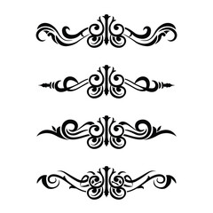 Classic Vintage Baroque Victorian Frames Separator Elements Classic Wedding Invitation