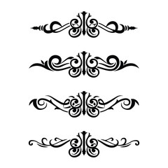 Classic Vintage Baroque Victorian Frames Separator Elements Classic Wedding Invitation