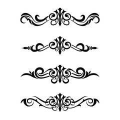 Classic Vintage Baroque Victorian Frames Separator Elements Classic Wedding Invitation