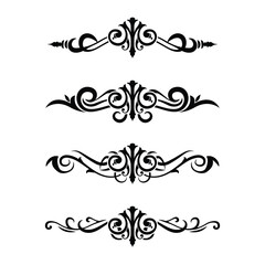 Classic Vintage Baroque Victorian Frames Separator Elements Classic Wedding Invitation