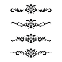 Classic Vintage Baroque Victorian Frames Separator Elements Classic Wedding Invitation