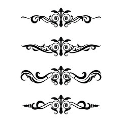 Classic Vintage Baroque Victorian Frames Separator Elements Classic Wedding Invitation