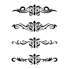 Classic Vintage Baroque Victorian Frames Separator Elements Classic Wedding Invitation