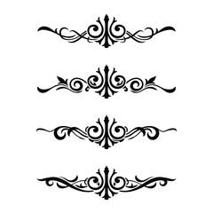 Classic Vintage Baroque Victorian Frames Separator Elements Classic Wedding Invitation