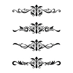 Classic Vintage Baroque Victorian Frames Separator Elements Classic Wedding Invitation