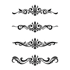 Classic Vintage Baroque Victorian Frames Separator Elements Classic Wedding Invitation