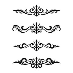 Classic Vintage Baroque Victorian Frames Separator Elements Classic Wedding Invitation