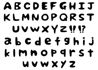 手書きのアルファベットセット、ローマ字のデコレーションセット