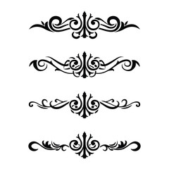 Classic Vintage Baroque Victorian Frames Separator Elements Classic Wedding Invitation