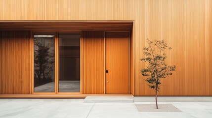 シンプルモダンインテリア　美しい玄関ドア