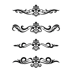 Classic Vintage Baroque Victorian Frames Separator Elements Classic Wedding Invitation