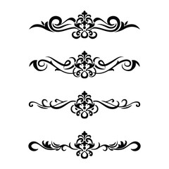 Classic Vintage Baroque Victorian Frames Separator Elements Classic Wedding Invitation