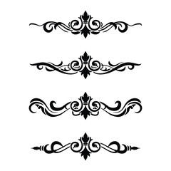 Classic Vintage Baroque Victorian Frames Separator Elements Classic Wedding Invitation