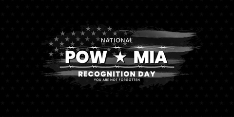 National POW MIA Recognition Day Background, military prisoners of war and those missing in action, Vector Illustration