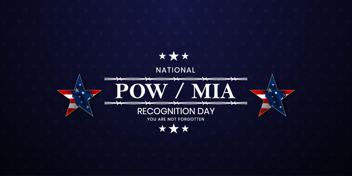 National POW MIA Recognition Day Background, military prisoners of war and those missing in action, Vector Illustration