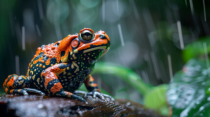 Toad wild animal living in nature part of ecosystem ai generative..