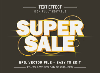 Super sale realistic 3D editable text effect