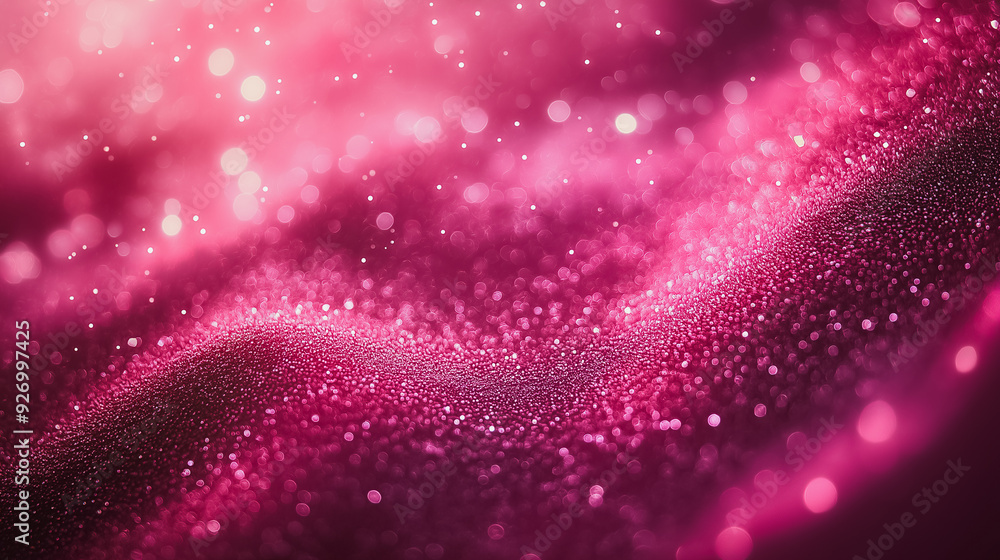 Poster abstract background featuring pink glitter texture, combining sparkling elements with a smooth, eleg
