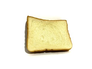 Fresh white plain toast sandwich bread isolated on white background