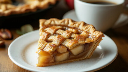 cup of coffee and pie