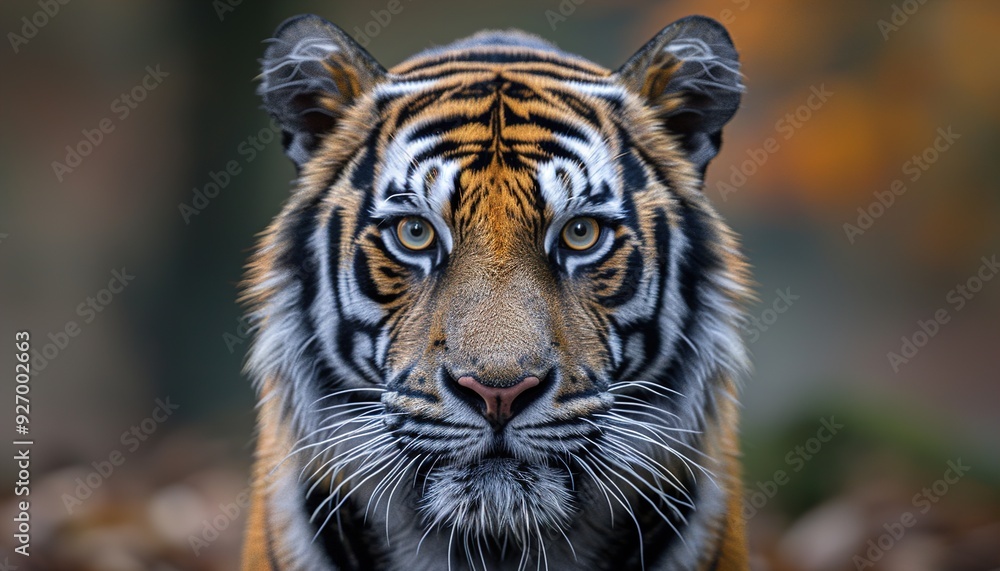 Sticker portrait of a tiger