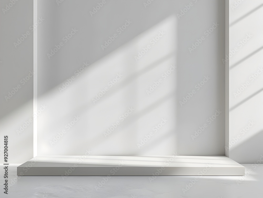 Poster Minimalist White Background with Soft Gradient for Product Presentation