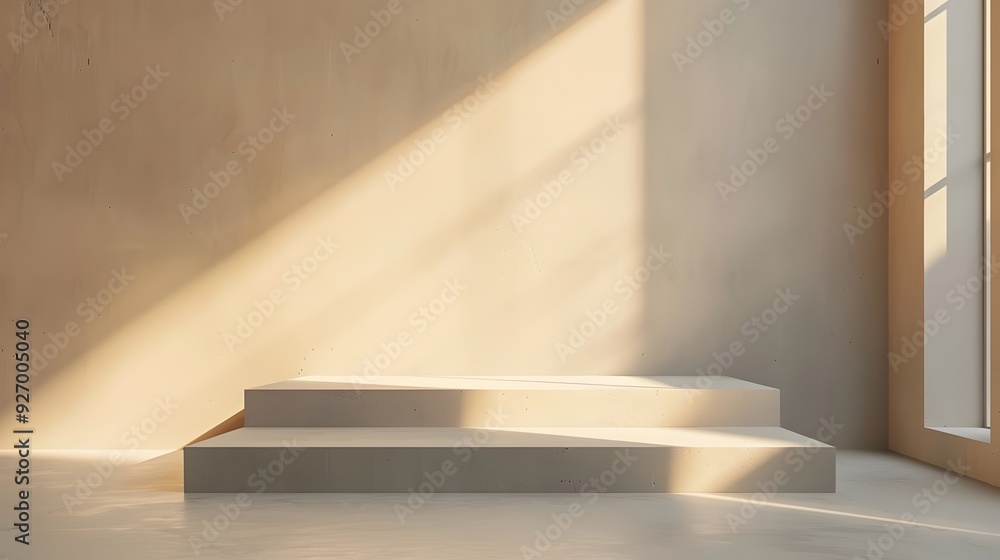 Poster minimalist studio setup with smooth lighting for elegant product showcases and presentations