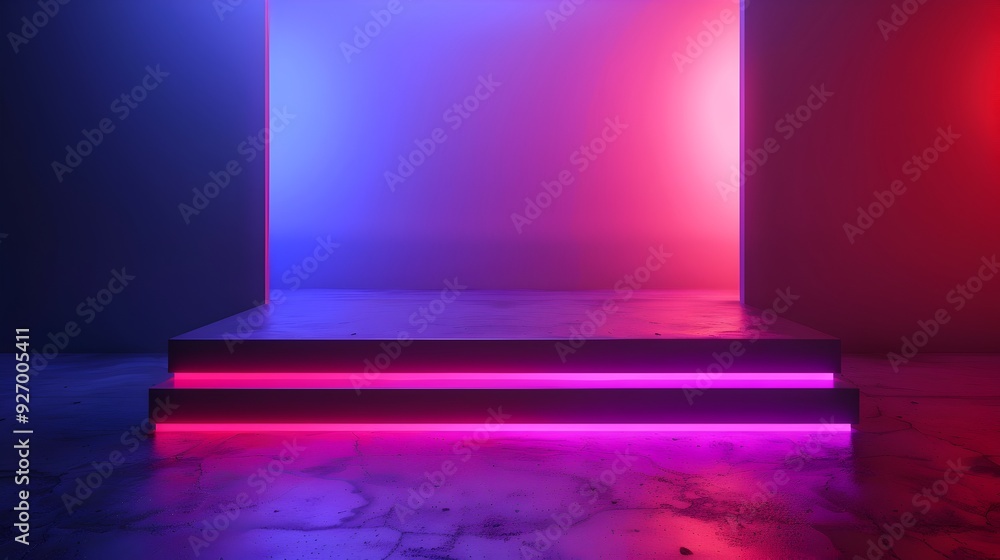 Poster minimalist neon background with soft light gradients for sleek design showcasing
