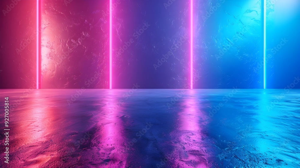 Poster vibrant neon gradient backdrop for modern design concepts and product displays
