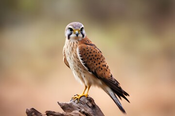 Australian kestrel bird blurry nature background, Ai Generated