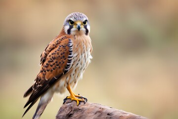 Australian kestrel bird blurry nature background, Ai Generated