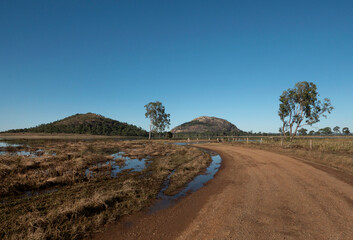 Dirt road in rural Queensland Australia