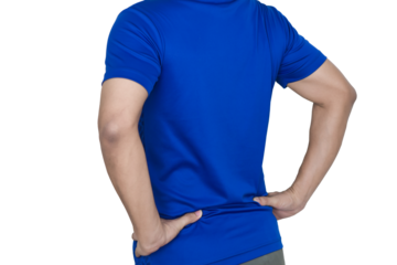 The man has back pain and bone pain.