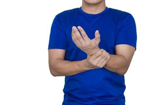 Man has wrist pain, inflammation of the bones and tendons