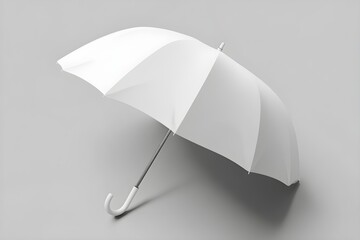 Isometric White Blank Umbrella 3D Rendered Mockup