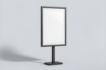 Standing Signboard White Blank 3D Mockup