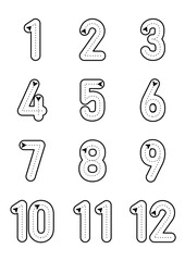 printable falshcard trace numbers for kids black and white