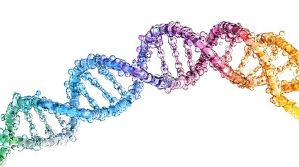 Vibrant Colored DNA Double Helix.