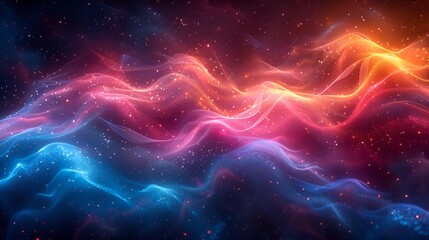 a colorful waves of light. 