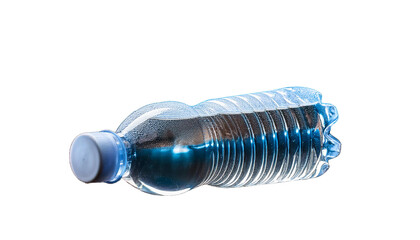 water plastic bottle on transparent background