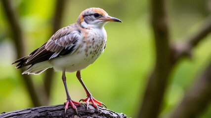 A bird with shoes