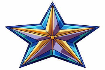 Colorful Geometric Star with Intricate Pattern