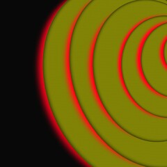 circular style design like mosquito coil, abstract, black background.
