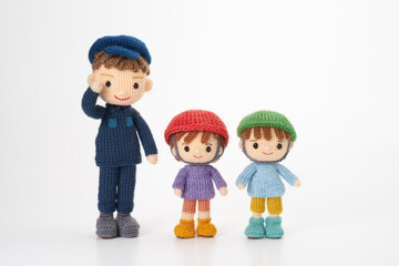 あみぐるみ人形　防災訓練