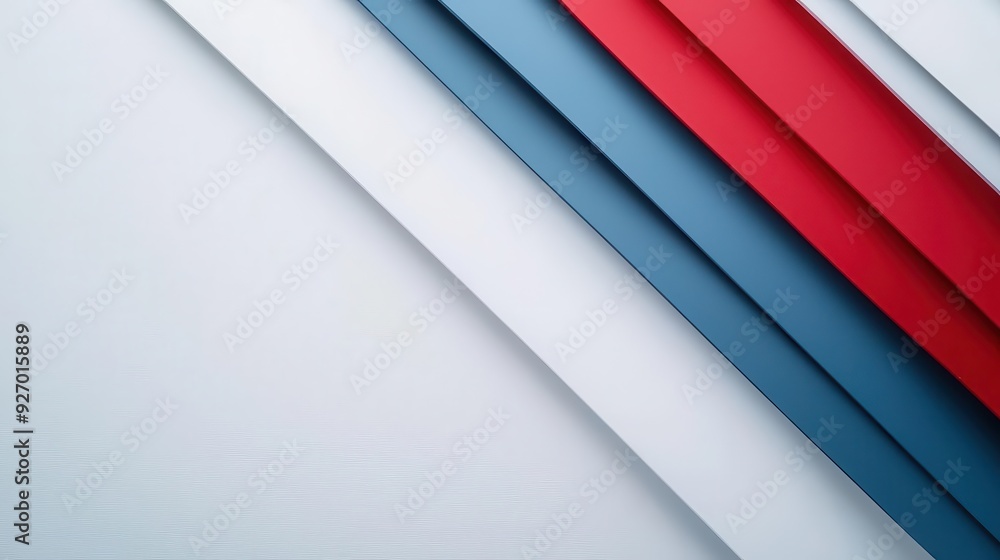 Poster this design features a simple and modern patriotic theme, emphasizing red, white, and blue tones wit