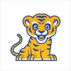 TIGER CARTOON MASCOT LOGO TEMPLATE