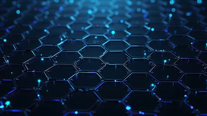 Fototapeta premium Digital hexagon abstract background