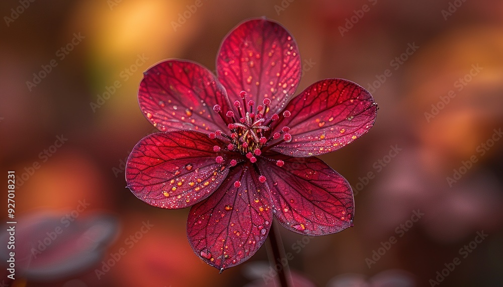 Poster red and yellow flower