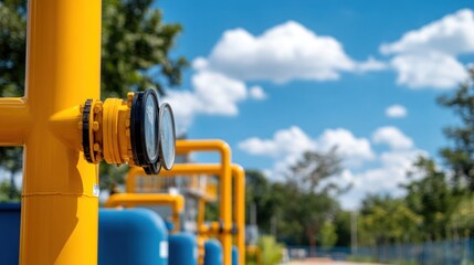 A close-up of the safety systems installed in a wastewater treatment plant, ensuring safe biogas handling
