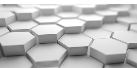 Abstract White 3D Hexagonal Pattern Background
